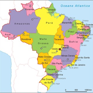 Brasil administrative map es