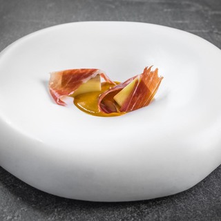 Heritage   peanut sauce  banana heart  jamon iberico