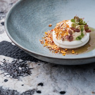 Mascarpone   greek yoghurt   crumble of henneppaste  pieter d'hoop