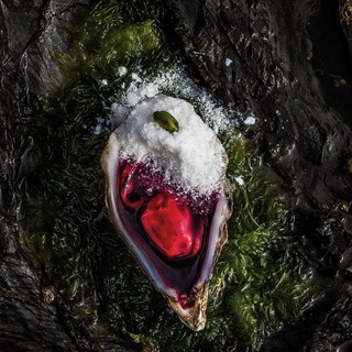 Oyster with beetroot and yogurt   photofrancesc guillamet