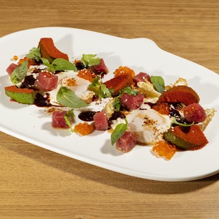 Illustrated fried eggs with tuna  avocado and salmon roe   joan valera