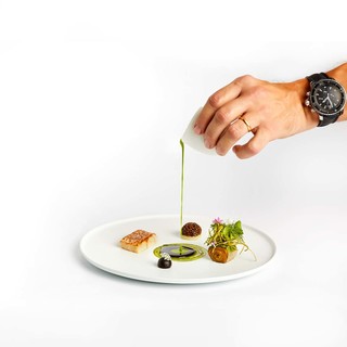 Sea perch with endive  aromatic herbs and seaweed butter