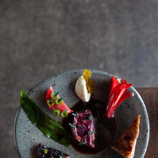 23 patagonian lamb a la inverse  fig leaf and maule pink tomato