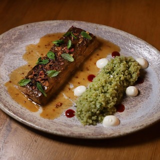 10. lamb with ras el hanout  mustard  quinoa and herbs